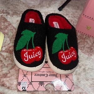 Juicy Couture Black Cherry Slippers